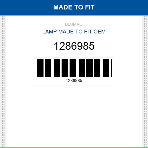 1286985 Lamp Made to fit for CATERPILLAR