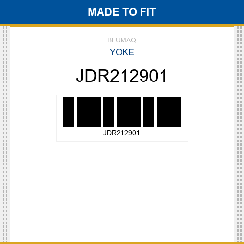 JDR212901 Yoke Made to fit for JOHN DEERE
