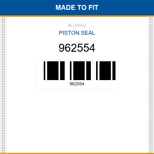 962554 Piston seal Made to fit for VOLVO