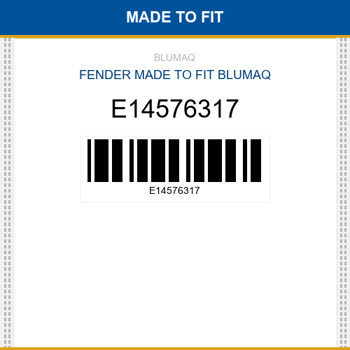 E14576317 Fender Made to fit for VOLVO