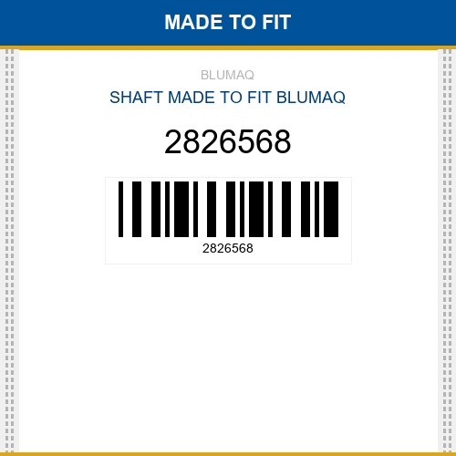 2826568 Shaft Made to fit