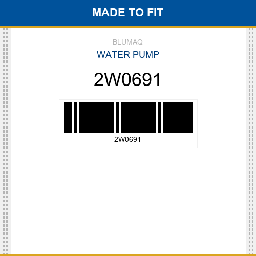 2W0691 Water pump Made to fit for CATERPILLAR