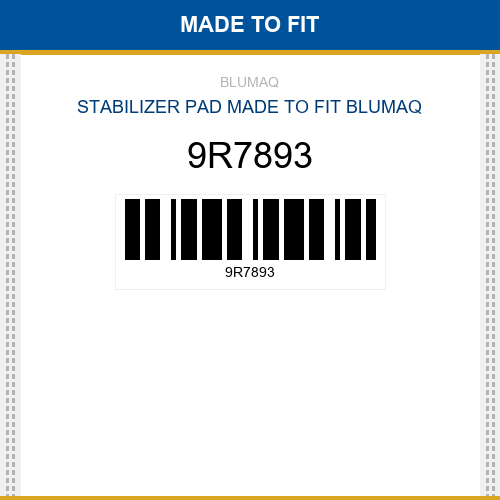 9R7893 Stabilizer pad Made to fit for CATERPILLAR
