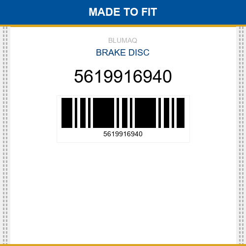 5619916940 Brake disc Made to fit for KOMATSU