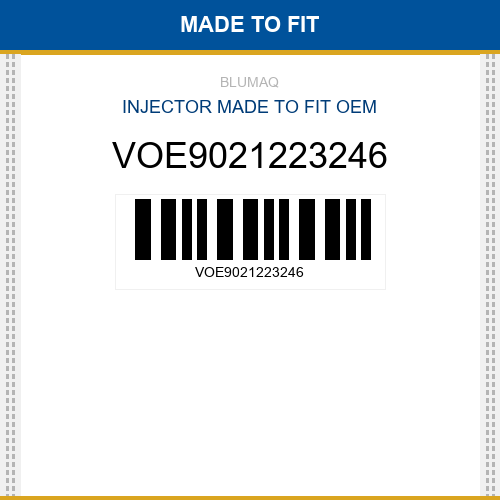 VOE9021223246 Injector Made to fit for VOLVO