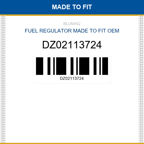 DZ02113724 Fuel regulator Made to fit for DEUTZ