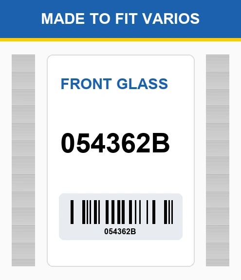 054362B Front glass Made to fit for VARIOS