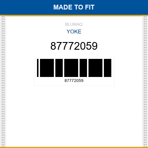 87772059 Yoke Made to fit for CASE