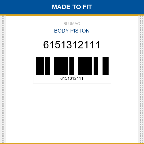 6151312111 Body piston Made to fit for KOMATSU