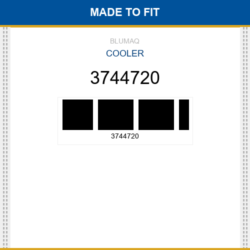 3744720 Cooler Made to fit