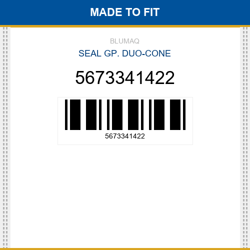 5673341422 Seal gp. duo-cone Made to fit for KOMATSU