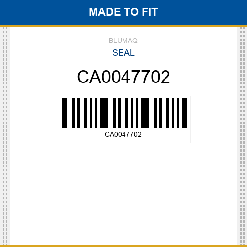 CA0047702 Seal Made to fit for KOMATSU