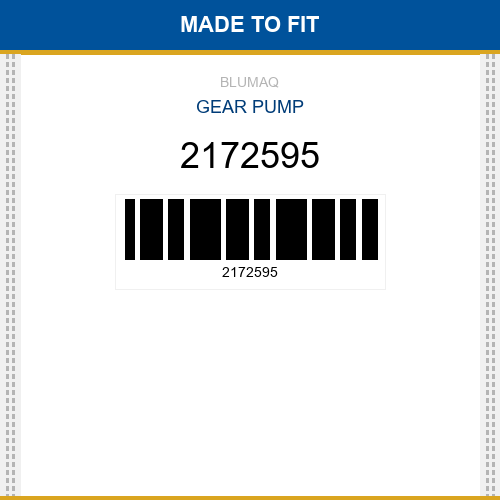 2172595 Gear pump Made to fit for CATERPILLAR