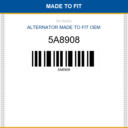 5A8908 Alternator Made to fit