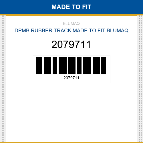 2079711 Dpmb rubber track Made to fit for CATERPILLAR