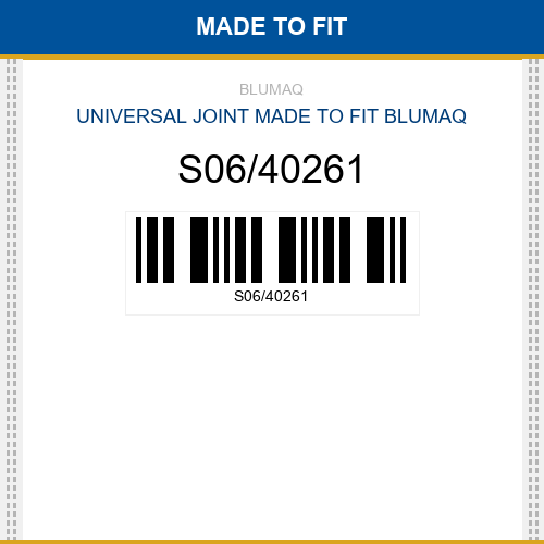 S06/40261 Universal joint Made to fit for VARIOS