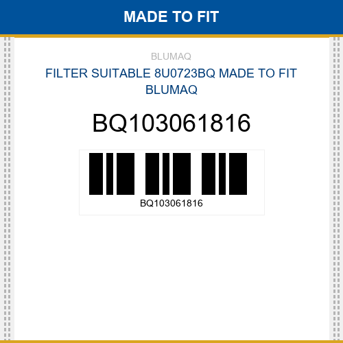 BQ103061816 Filter suitable 8u0723bq Made to fit for CATERPILLAR