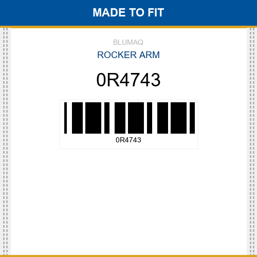 0R4743 Rocker arm Made to fit