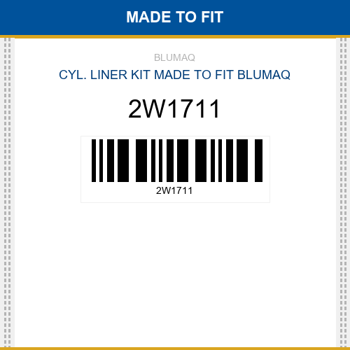 2W1711 Cyl. liner kit Made to fit for CATERPILLAR