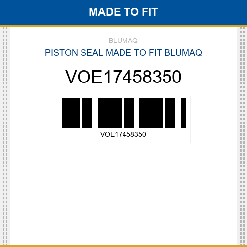 VOE17458350 Piston seal Made to fit for VOLVO