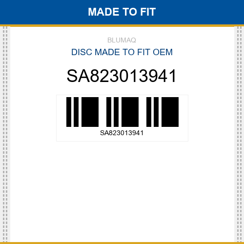 SA823013941 Disc Made to fit for VOLVO
