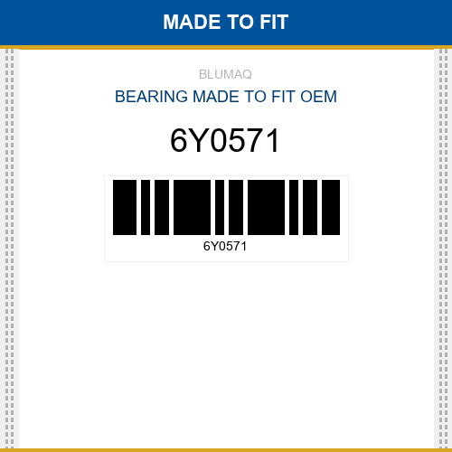 6Y0571 Bearing Made to fit