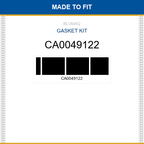CA0049122 Gasket kit Made to fit for KOMATSU