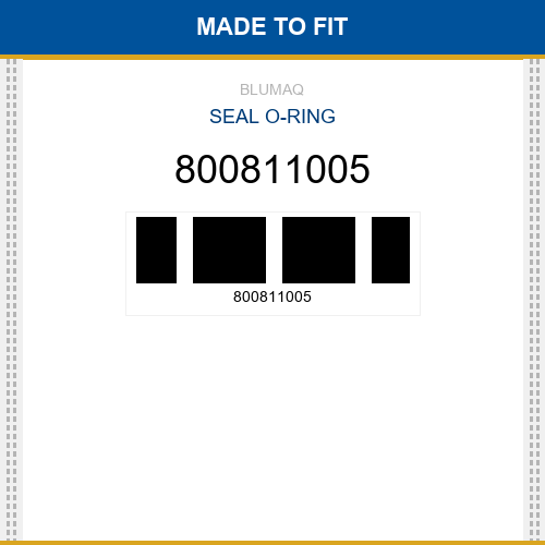 800811005 Seal o-ring Made to fit