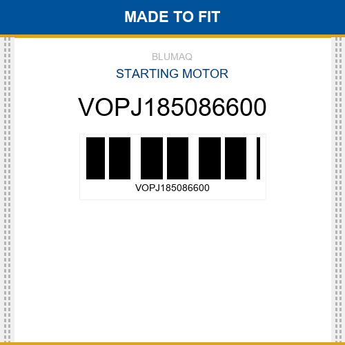 VOPJ185086600 Starting motor Made to fit