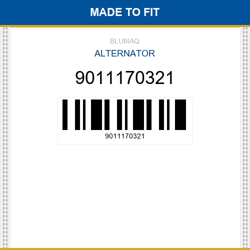 9011170321 Alternator Made to fit for VOLVO