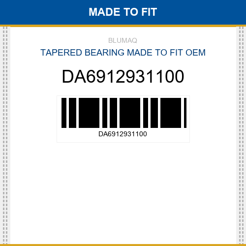 DA6912931100 Tapered bearing Made to fit for Daewoo - Doosan