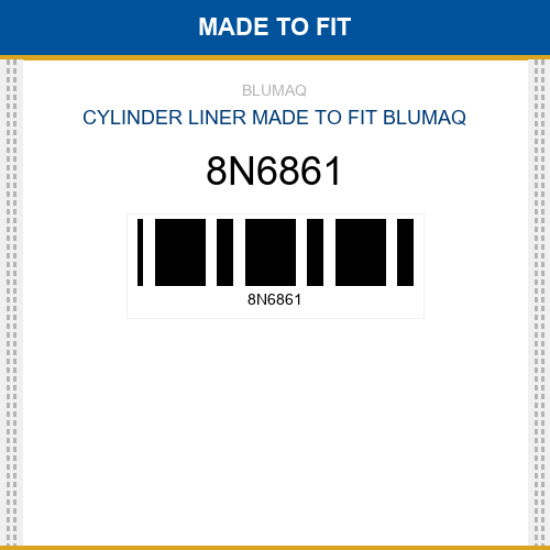 8N6861 Cylinder liner Made to fit for CATERPILLAR