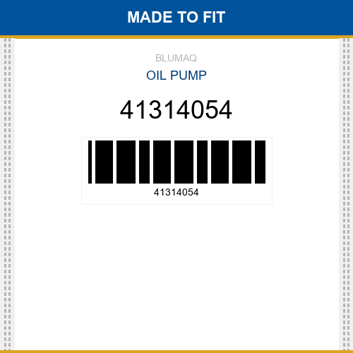 41314054 Oil pump Made to fit for KOMATSU