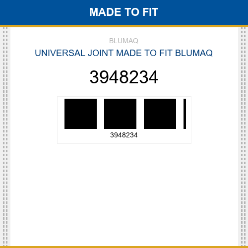 3948234 Universal joint Made to fit