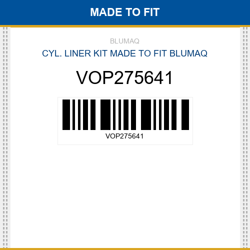 VOP275641 Cyl. liner kit Made to fit for VOLVO