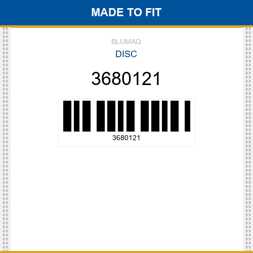 3680121 Disc Made to fit