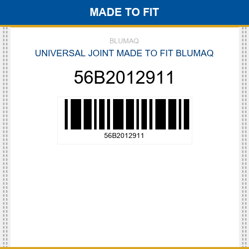 56B2012911 Universal joint Made to fit for KOMATSU