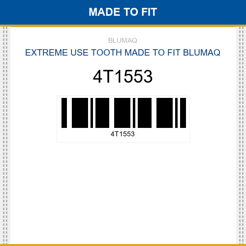 4T1553 Extreme use tooth Made to fit for CATERPILLAR
