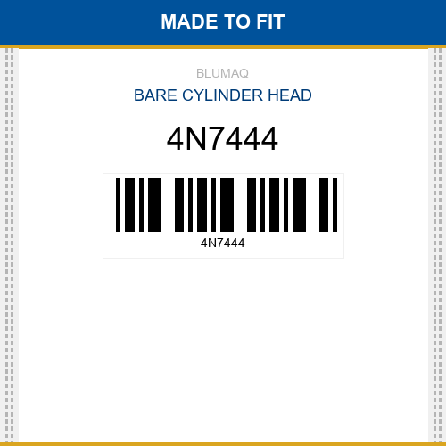 4N7444 Bare cylinder head Made to fit