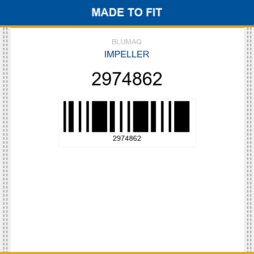 2974862 Impeller Made to fit