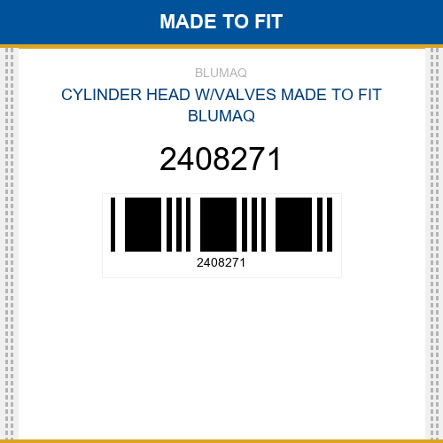 2408271 Cylinder head w/valves Made to fit