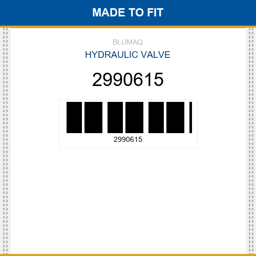2990615 Hydraulic valve Made to fit