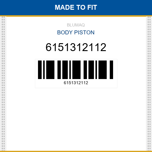 6151312112 Body piston Made to fit for KOMATSU