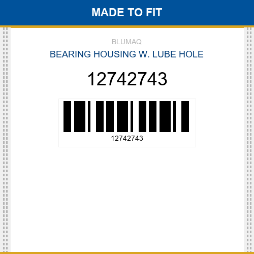 12742743 Bearing housing w. lube hole Made to fit for VOLVO