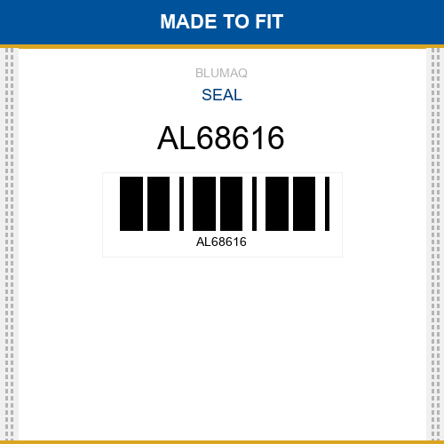 AL68616 Seal Made to fit for JOHN DEERE
