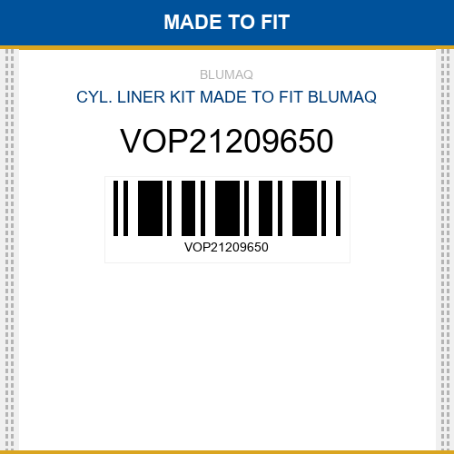 VOP21209650 Cyl. liner kit Made to fit for VOLVO