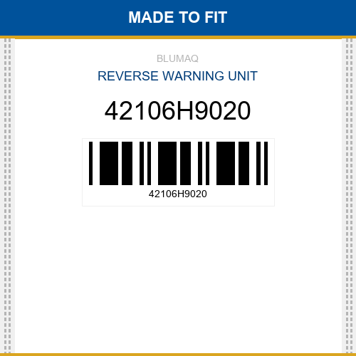 42106H9020 Reverse warning unit Made to fit for KOMATSU