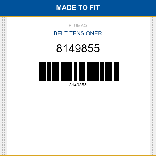 8149855 Belt tensioner Made to fit for VOLVO