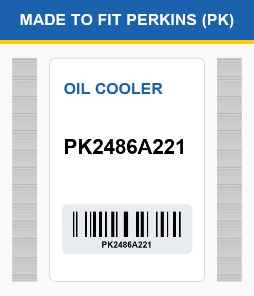 PK2486A221 Oil cooler Made to fit for PERKINS