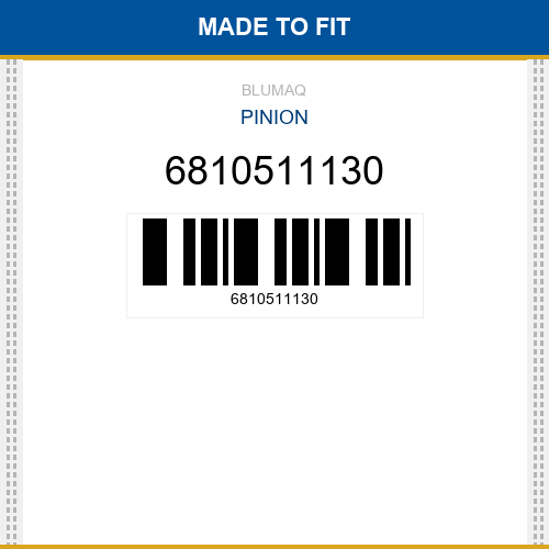 6810511130 Pinion Made to fit for KOMATSU